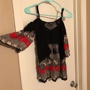 Open shoulder blouse